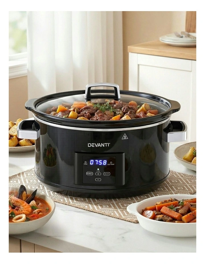 Electric Multi Cooker With 3 Heat Settings in Black image 3
