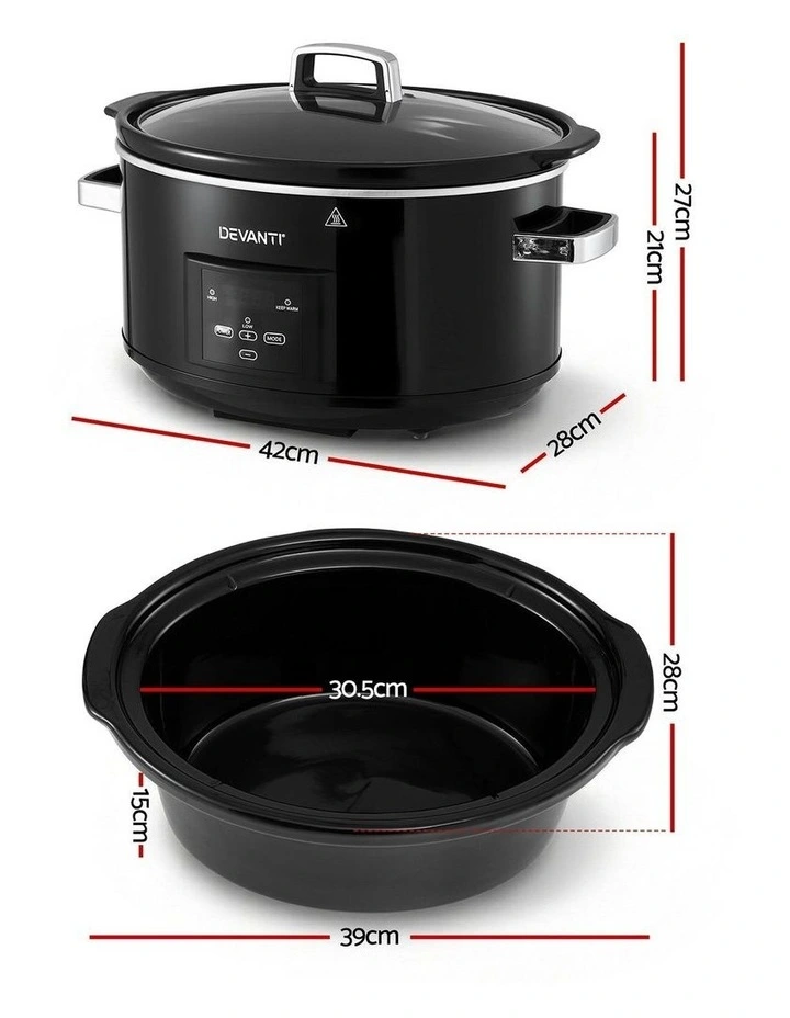 Electric Multi Cooker With 3 Heat Settings in Black image 4