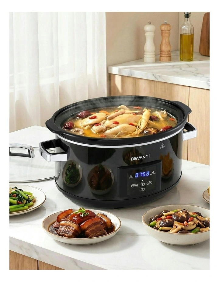 Electric Multi Cooker With 3 Heat Settings in Black image 5