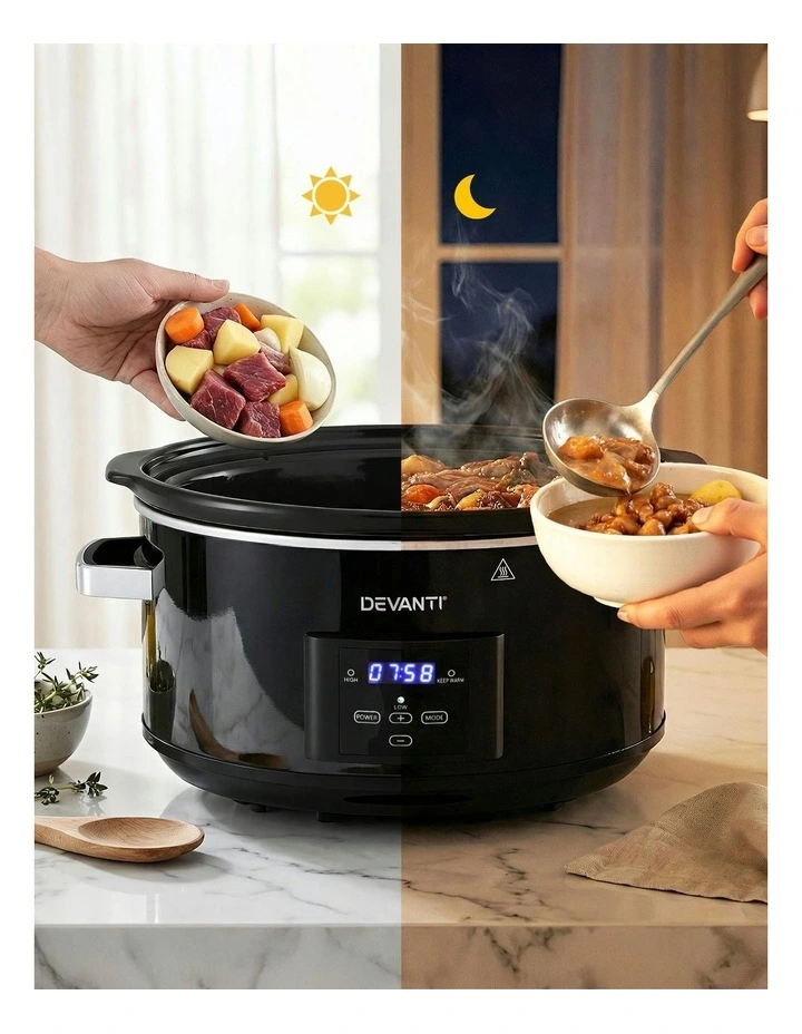 Electric Multi Cooker With 3 Heat Settings in Black image 7