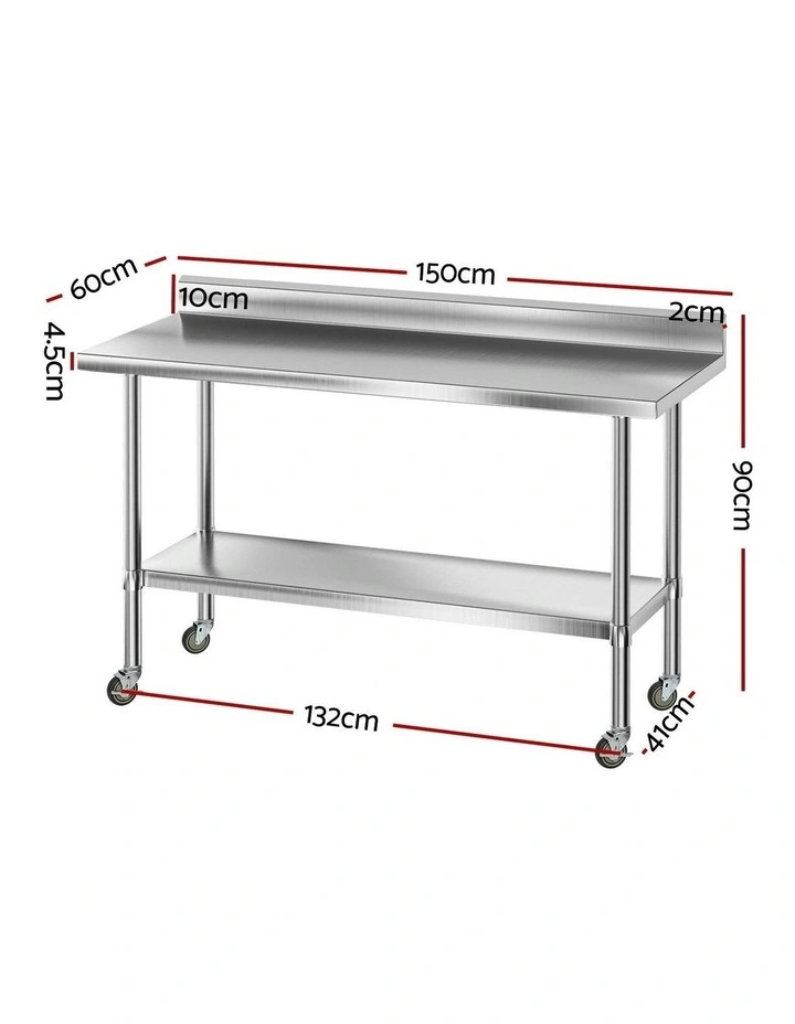 Stainless Steel Kitchen Bench 430 in Silver image 4