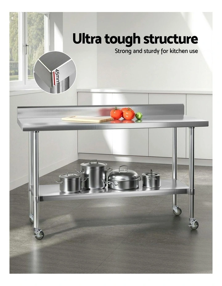 Stainless Steel Kitchen Bench 430 in Silver image 6