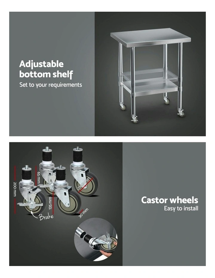 Stainless Steel Kitchen Bench 430 in Silver image 7