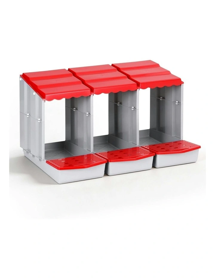 Chicken Nesting Box 3 Hole Roll in Red image 1