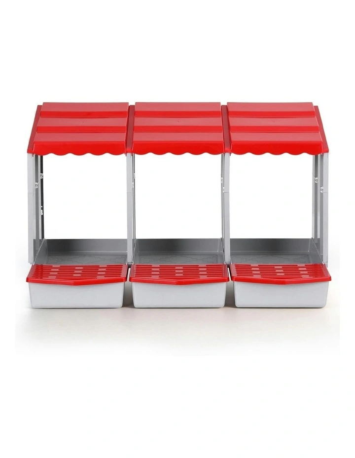 Chicken Nesting Box 3 Hole Roll in Red image 2