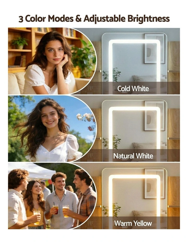 LED Vanity Dressing Table Desk Set in Beige image 5