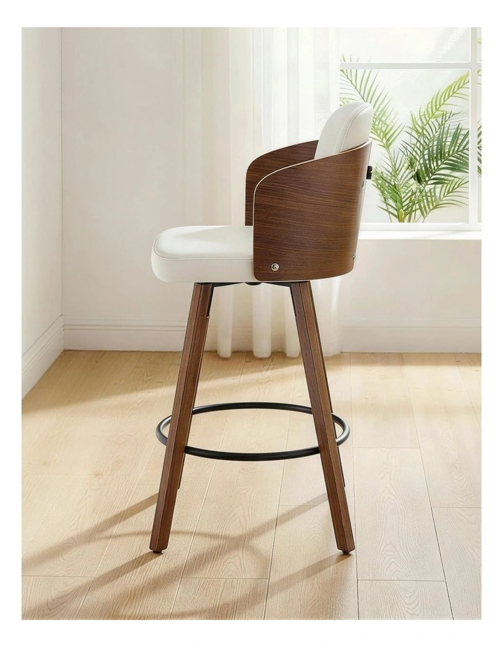 Wooden Swivel Bar Stools 58cm in Multi image 6