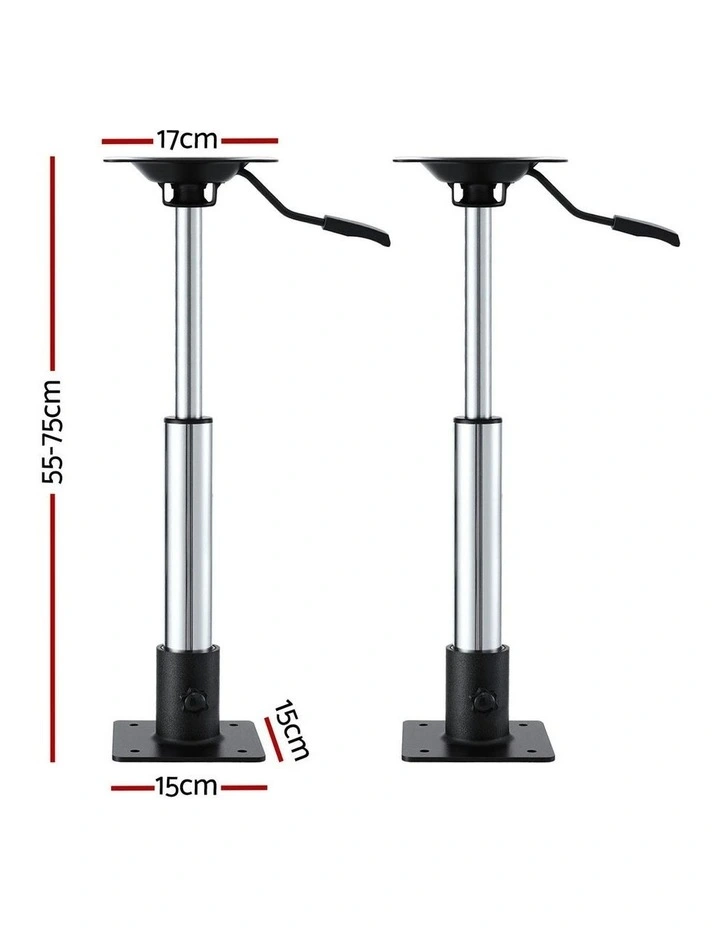 Gas Lift Boat Seat Pedestal 5575cm 2 Pack in Multi image 4