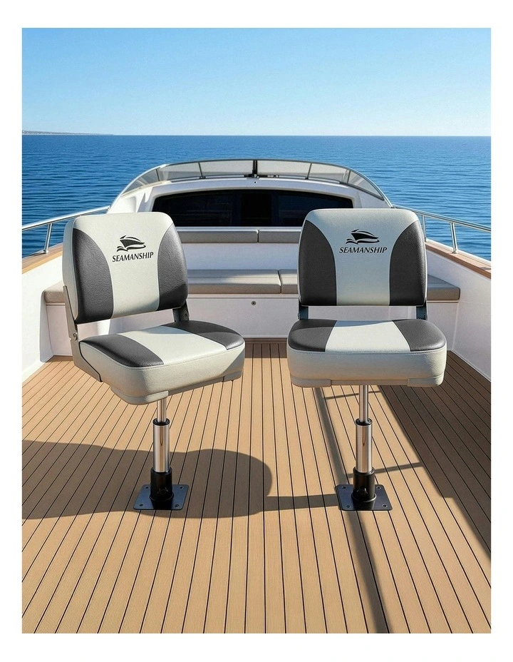 Swivel Folding Boat Seats With Adjustable Pedestals 3446cm in Multi image 3