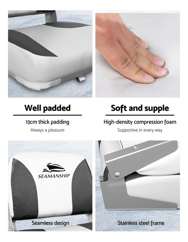 Swivel Folding Boat Seats With Adjustable Pedestals 3446cm in Multi image 5