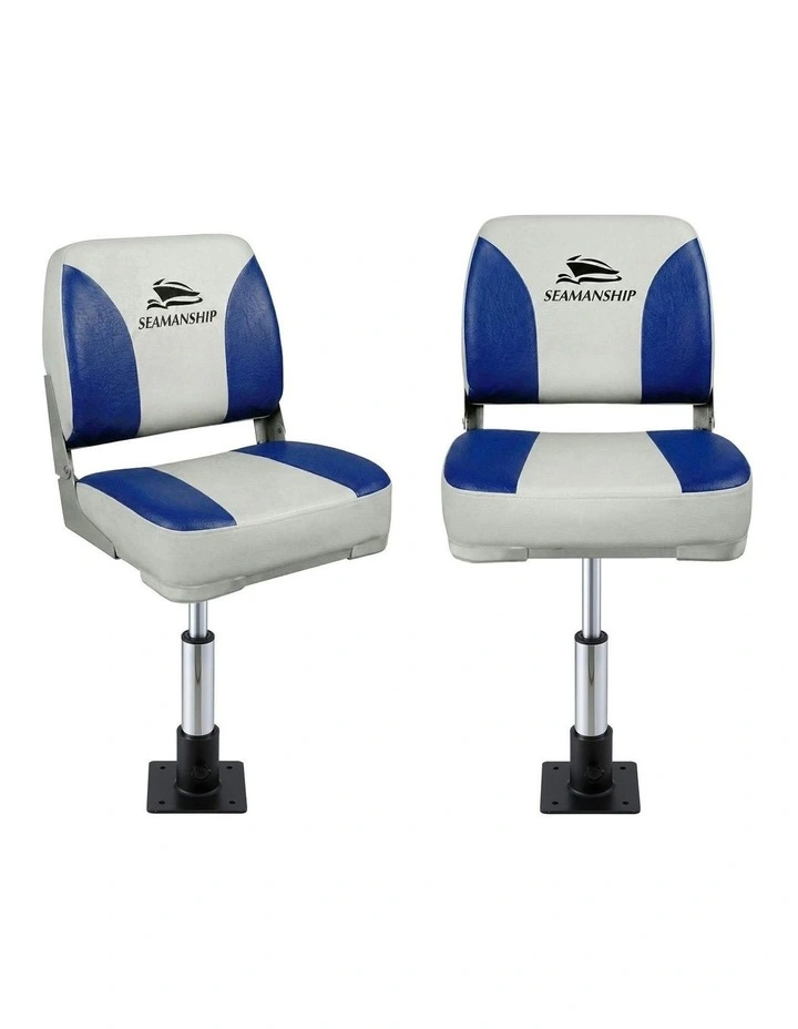 Swivel Folding Boat Seats With Adjustable Pedestals 3446cm in Multi image 1