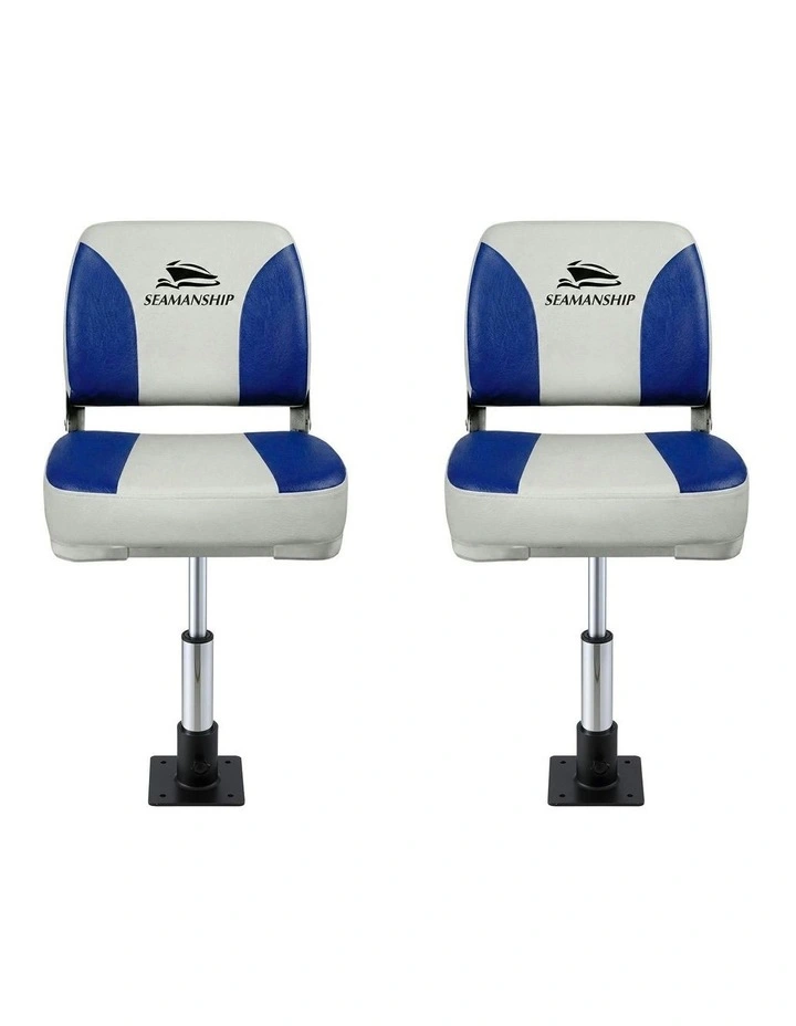 Swivel Folding Boat Seats With Adjustable Pedestals 3446cm in Multi image 2