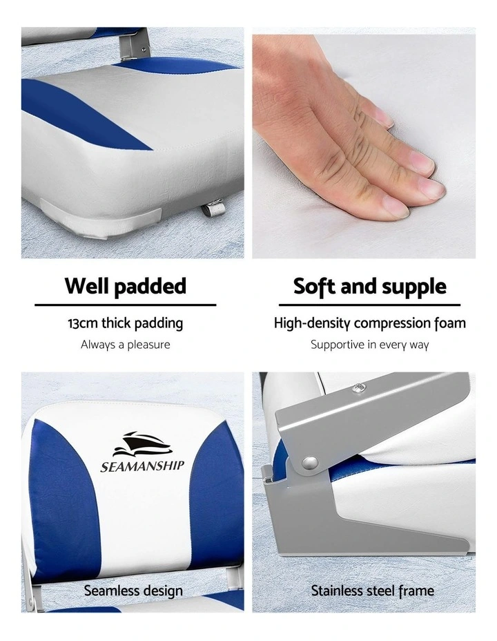 Swivel Folding Boat Seats With Adjustable Pedestals 3446cm in Multi image 5