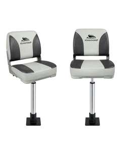 Swivel Folding Boat Seats With Adjustable Pedestals 5575cm in Multi