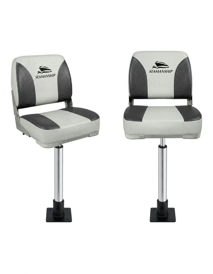Swivel Folding Boat Seats With Adjustable Pedestals 5575cm in Multi image 1