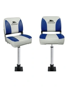 Swivel Folding Boat Seats With Adjustable Pedestals 5575cm in Multi