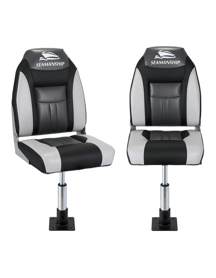 Swivel Folding Boat Seats With Adjustable Pedestals 3446cm in Multi image 1