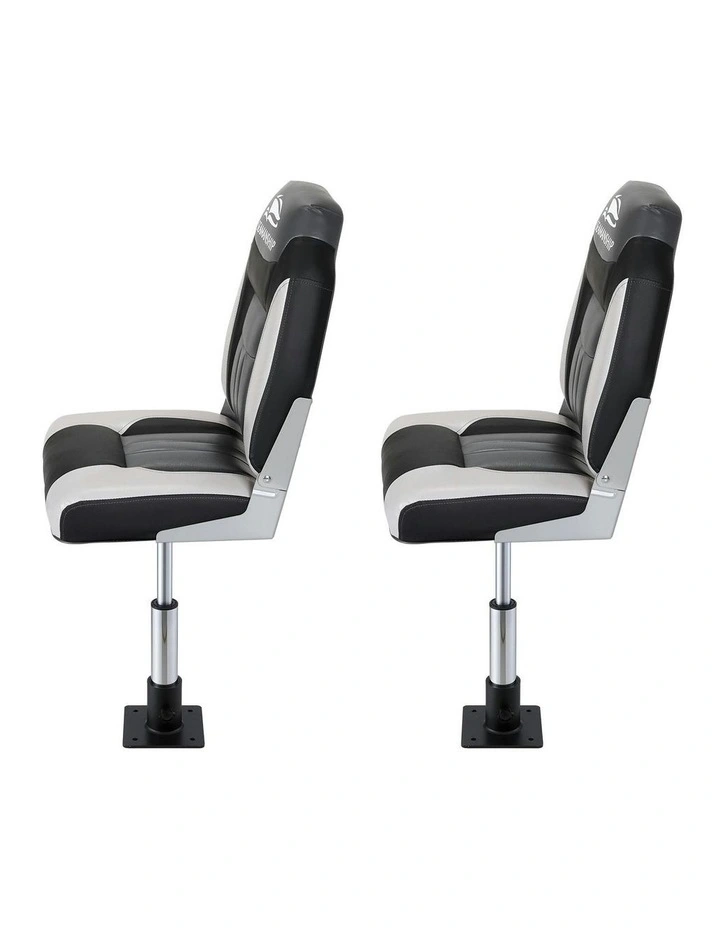 Swivel Folding Boat Seats With Adjustable Pedestals 3446cm in Multi image 2