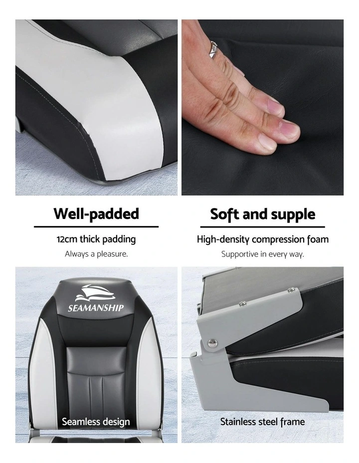 Swivel Folding Boat Seats With Adjustable Pedestals 3446cm in Multi image 5