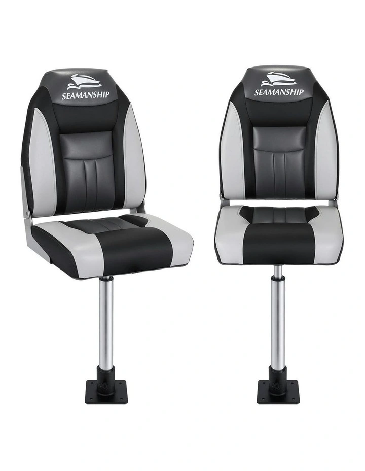 Swivel Folding Boat Seats With Adjustable Pedestals 5575cm in Multi image 1