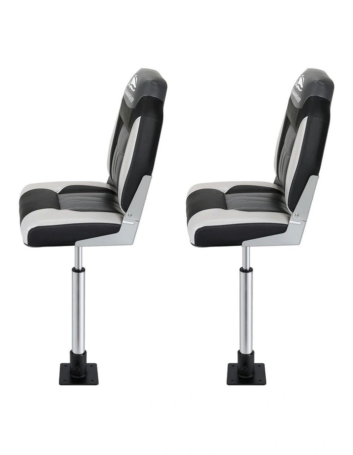 Swivel Folding Boat Seats With Adjustable Pedestals 5575cm in Multi image 2