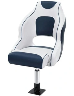 Swivel Captain Flip Up Boat Seats 15cm in Blue