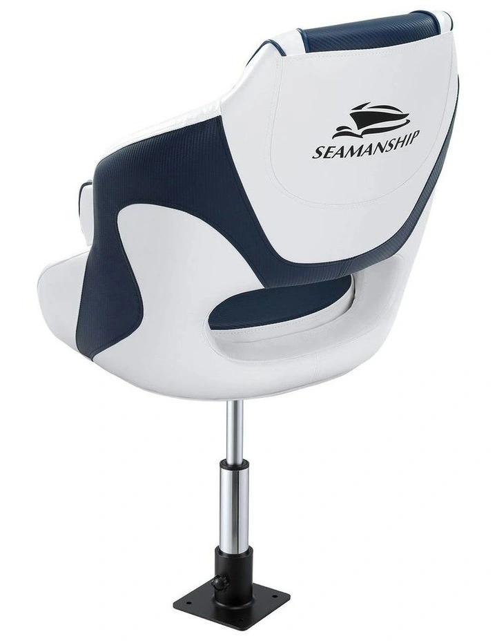 Swivel Captain Flip Up Boat Seats 15cm in Blue image 2