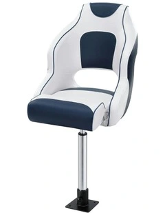 Swivel Captain Flip Up Boat Seats 15cm in Blue