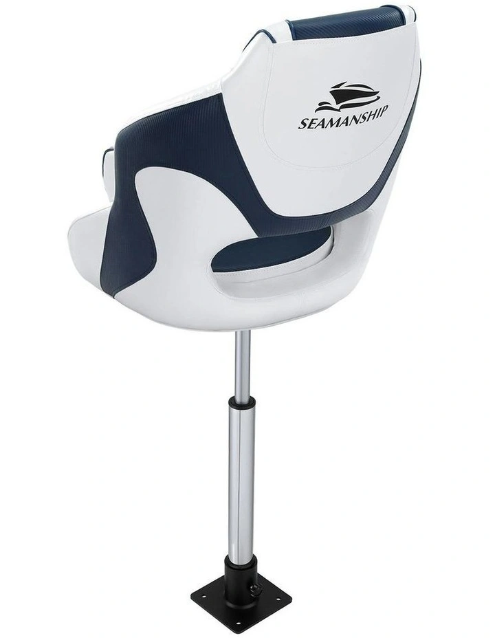 Swivel Captain Flip Up Boat Seats 15cm in Blue image 2