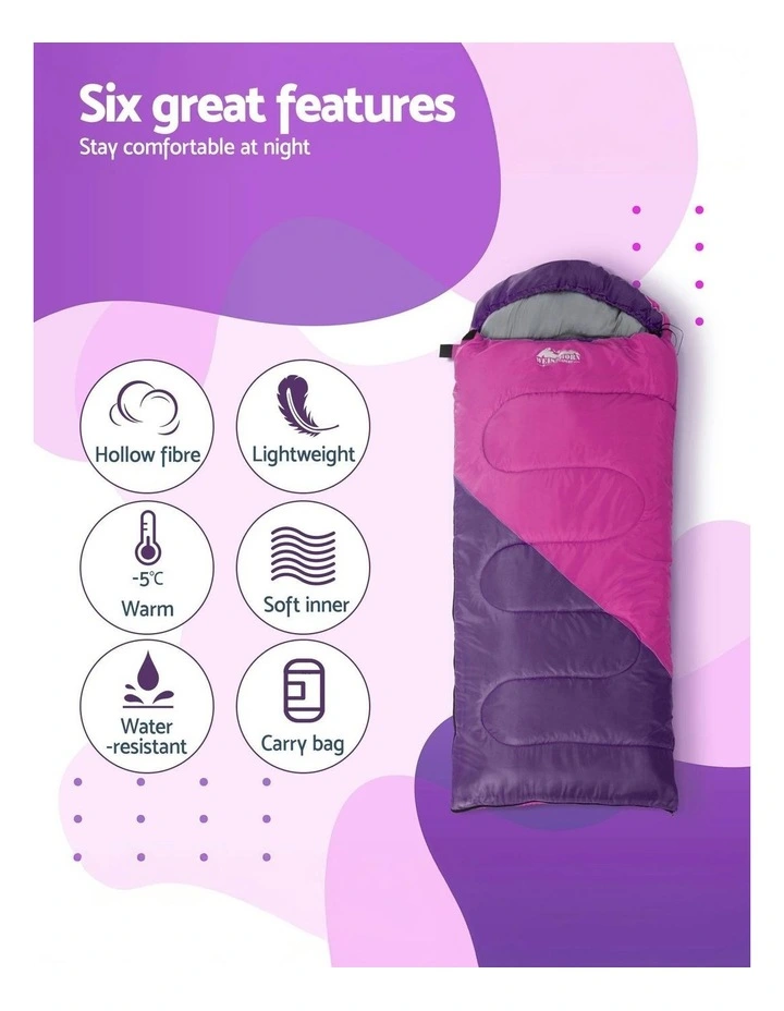 Thermal Camping Sleeping Bag Set Of 2 172cm in Multi image 5