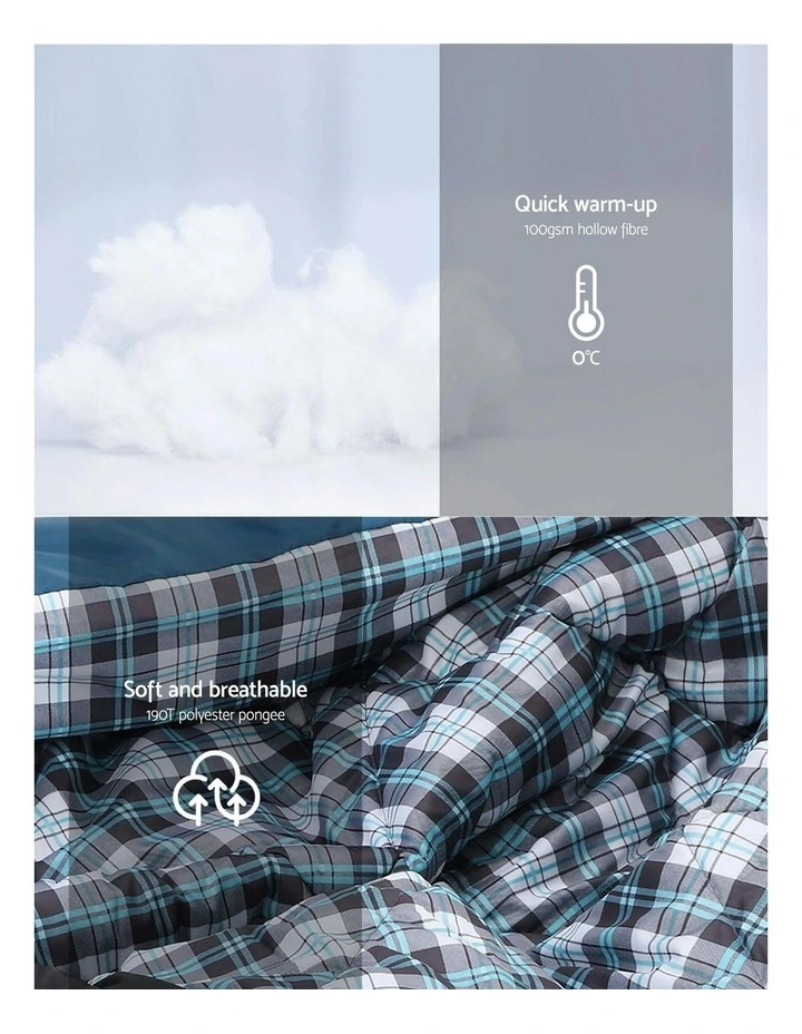 Thermal Camping Sleeping Bag Set Of 2 172cm in Multi image 7