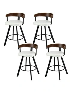 Kitchen Swivel Bar Stools in White