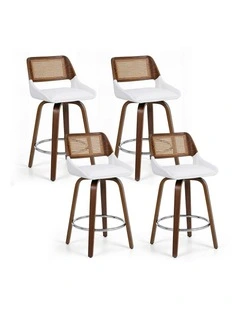 Wooden Bar Stools Set Of 4 in Multi