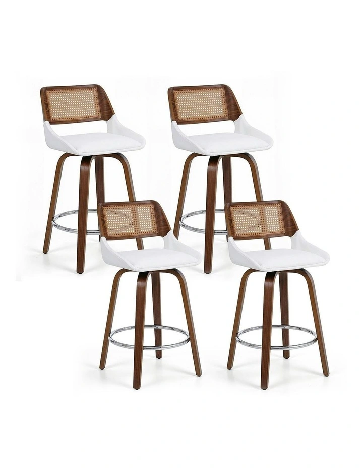 Wooden Bar Stools Set Of 4 in Multi image 1