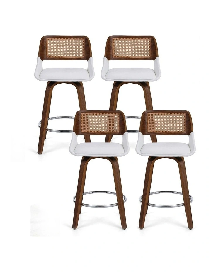 Wooden Bar Stools Set Of 4 in Multi image 2