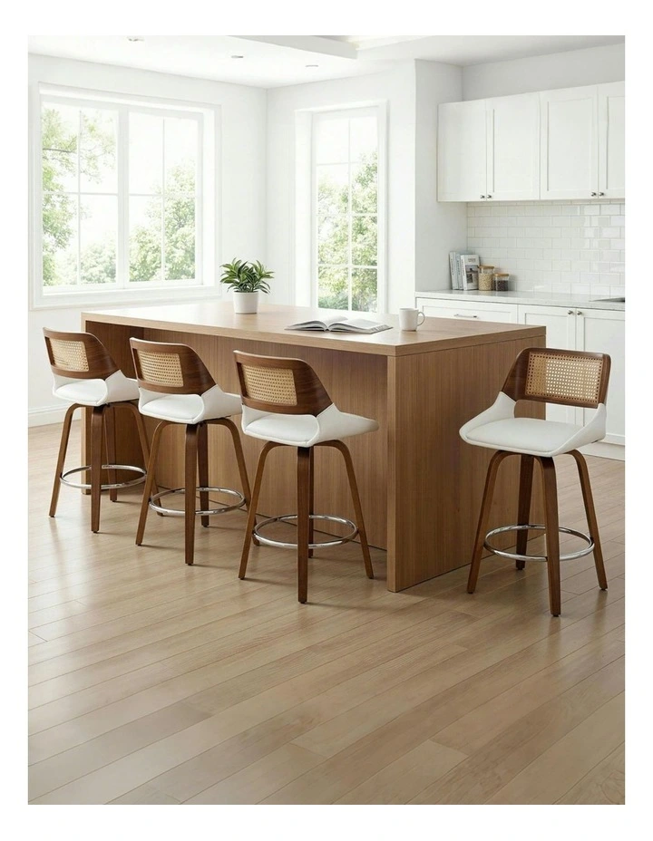Wooden Bar Stools Set Of 4 in Multi image 3
