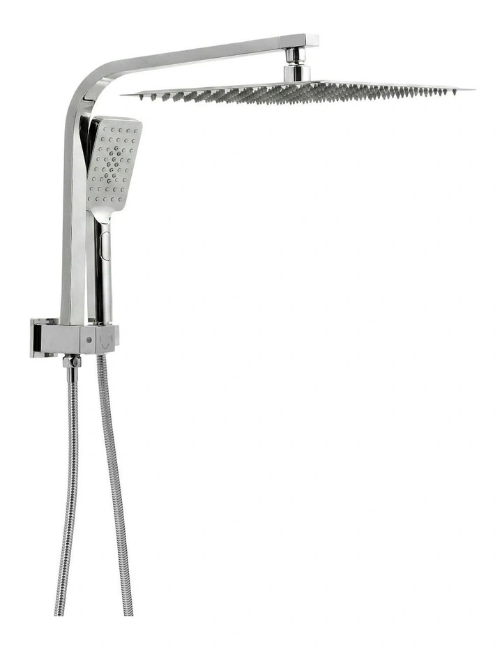 12 Rain Shower Head Set With 3-Mode Handheld in Chrome image 1