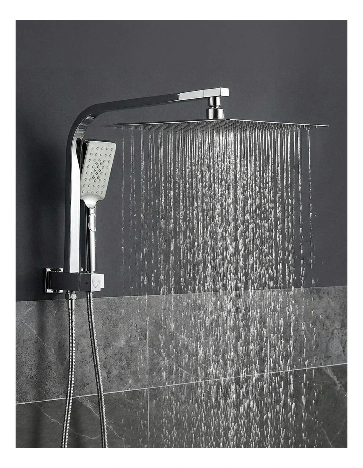 12 Rain Shower Head Set With 3-Mode Handheld in Chrome image 3