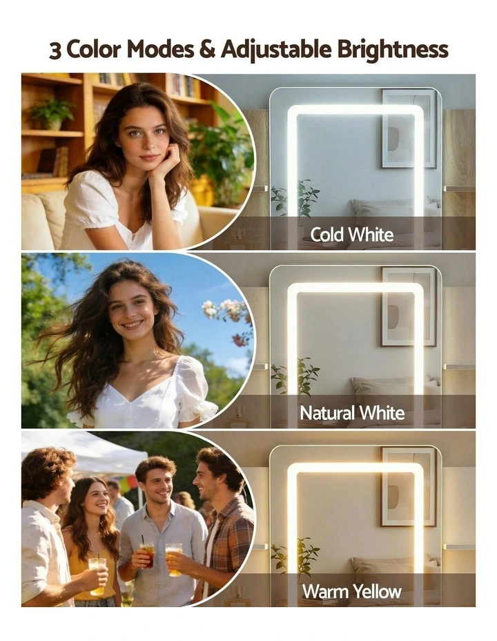 LED Vanity Dressing Table Desk Set in White image 5