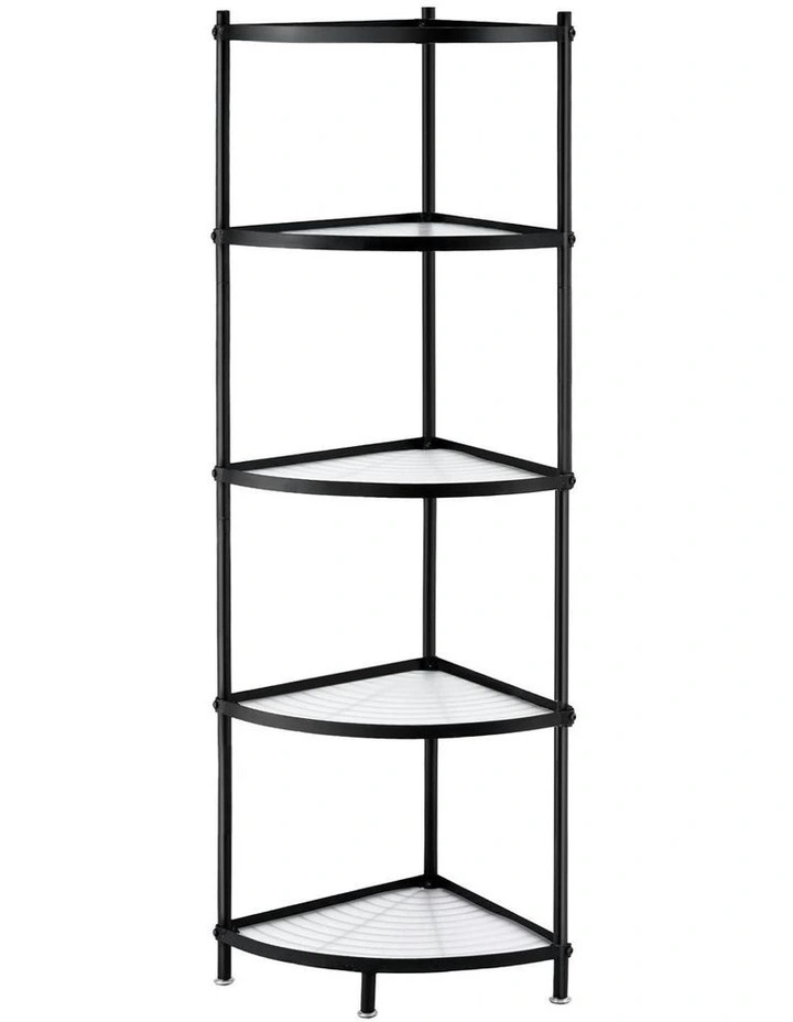 5-Tier Kitchen Corner Shelf in Black image 1