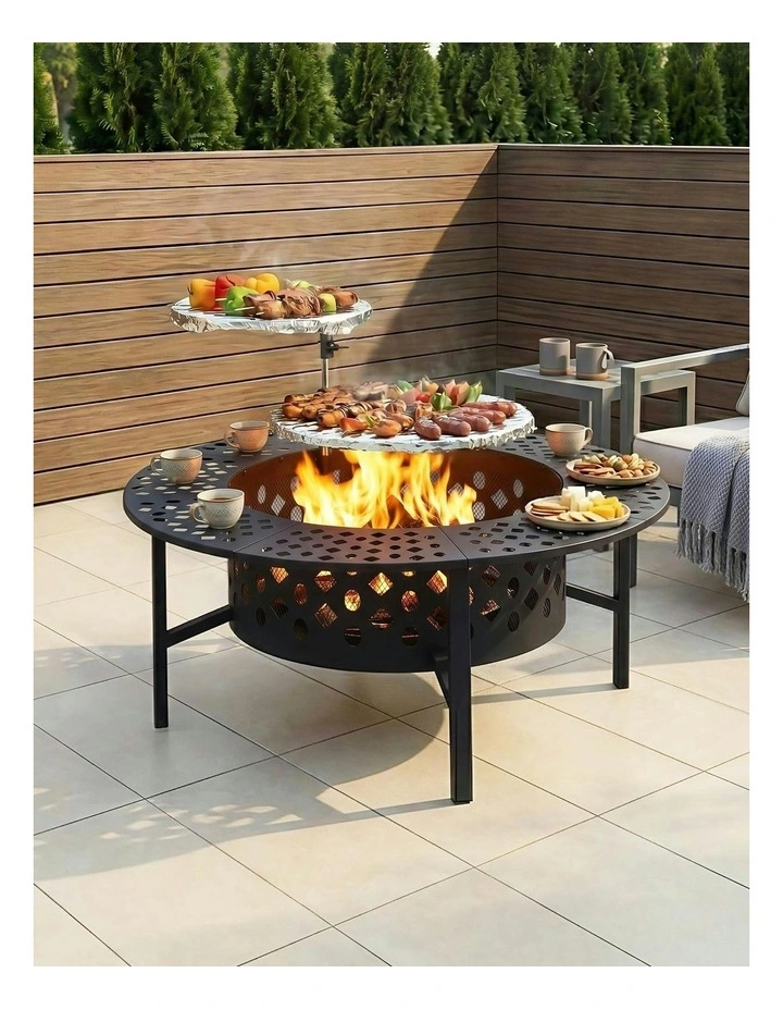 BBQ Fire Pit in Black image 3