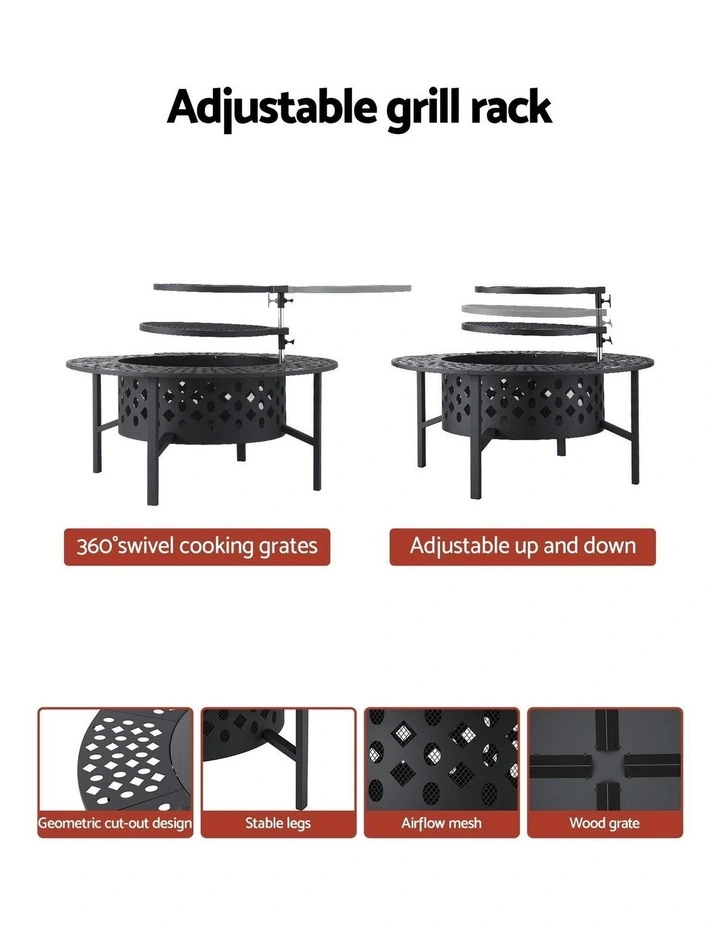 BBQ Fire Pit in Black image 7