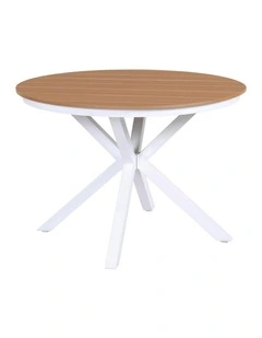 Outdoor Dining Table 108cm in White