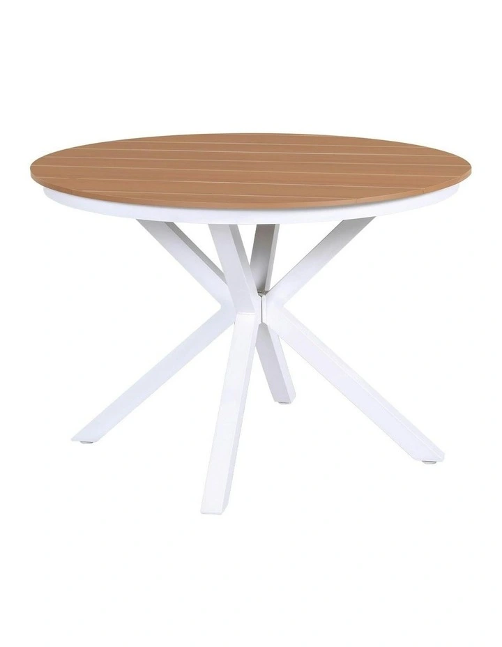 Outdoor Dining Table 108cm in White image 1