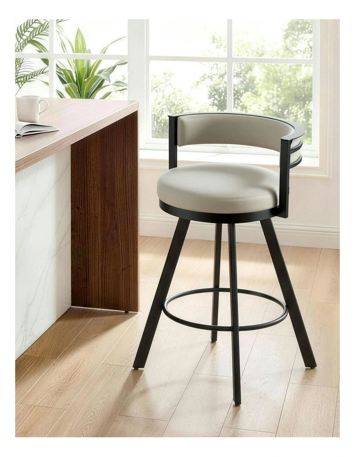 Swivel Bar Stool in Beige image 3