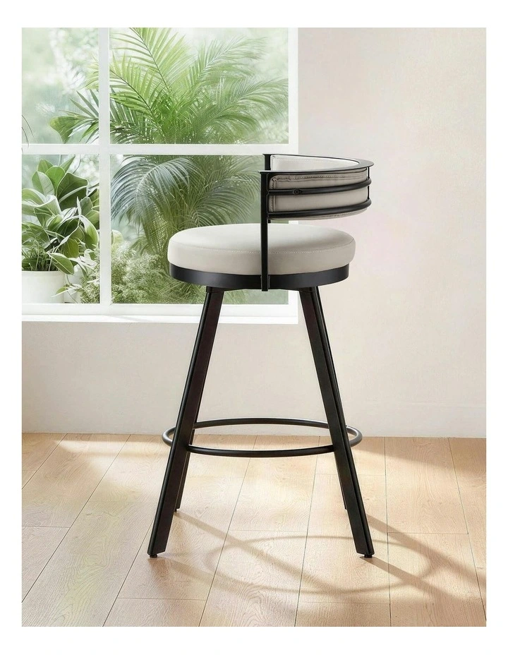 Swivel Bar Stools Set of 2 in Beige image 5