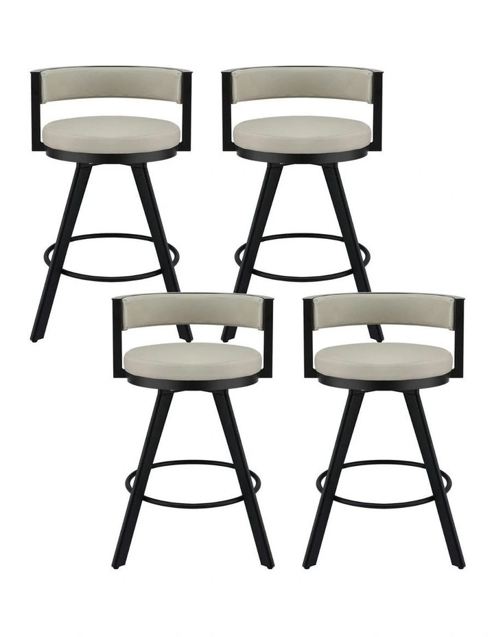 Swivel Bar Stools Set of 4 in Beige image 2