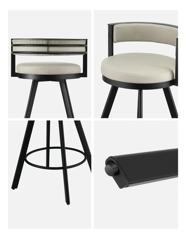 Swivel Bar Stools Set of 4 in Beige image 7