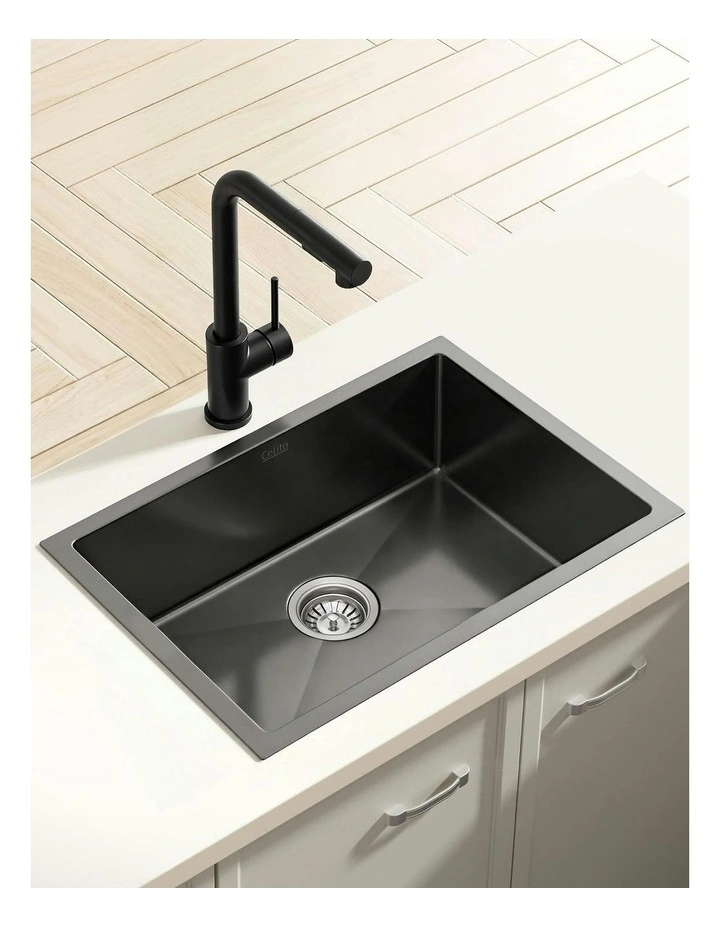 Stainless Steel Kitchen Sink 30x45cm in Black image 3