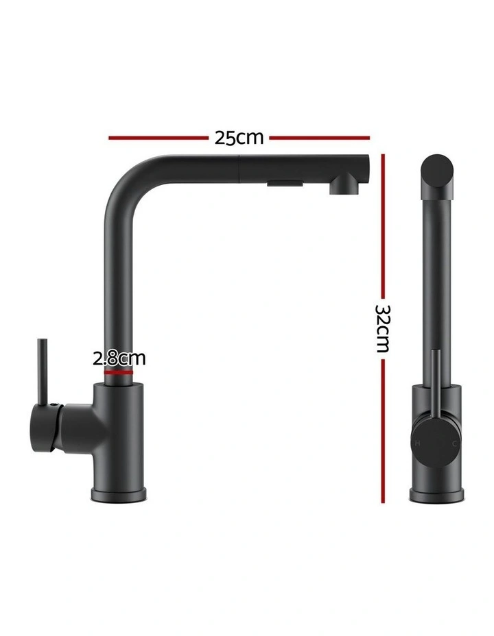 Stainless Steel Kitchen Sink 44x44cm in Black image 2